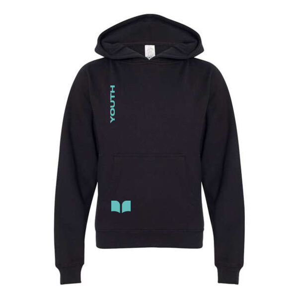 Independent Trading Co. Youth Midweight Hooded Sweatshirt - Printed Logos Thumbnail