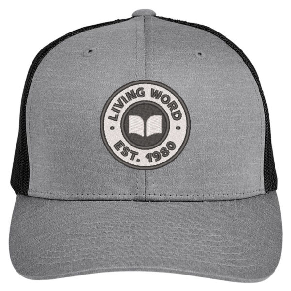 Team 365 - Youth Zone Sonic Heather Trucker Cap - Embroidered Logo Thumbnail