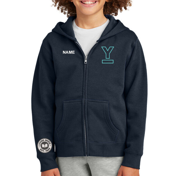 District Youth V.I.T. Fleece Full-Zip Hoodie - Embroidered Logos **Add Name for $5! ** Thumbnail