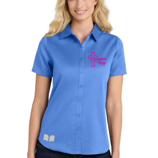 Port Authority Women's Short Sleeve SuperPro React Twill Shirt - Embroidered & Printed Logos Thumbnail
