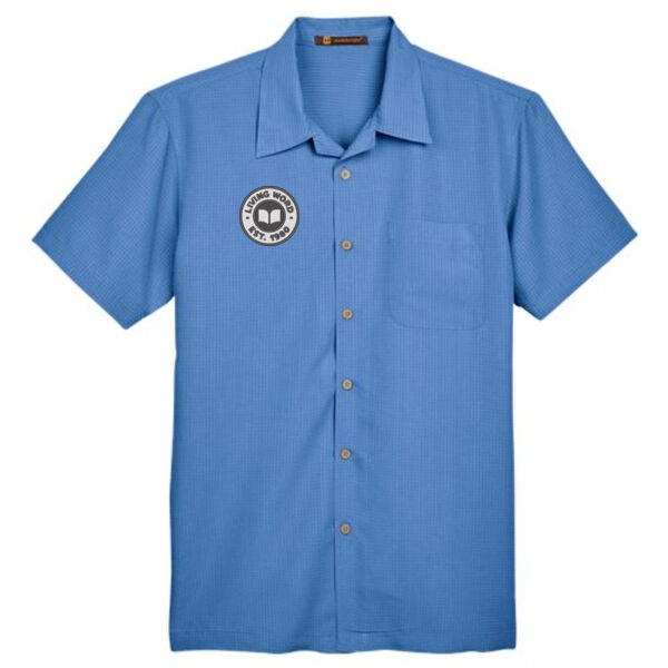 Harriton - Men's Barbados Textured Camp Shirt - Embroidered Logo Thumbnail
