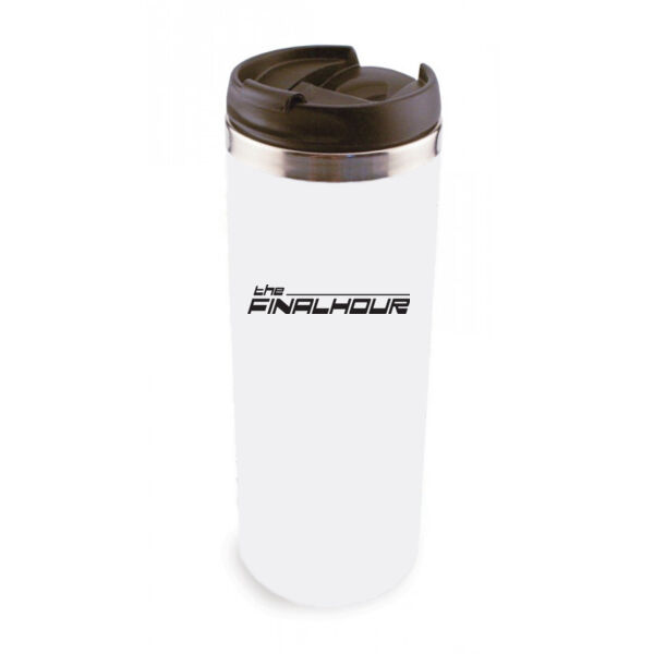 14oz Stainless Steel Tumbler w/ Lid - Sublimated Logo Thumbnail
