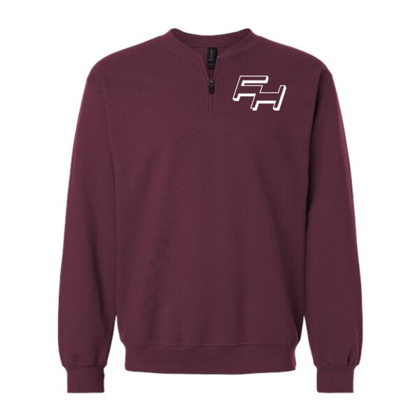 Gildan - Unisex Softstyle Midweight 1/4 Zip Sweatshirt - Embroidered Logo Thumbnail