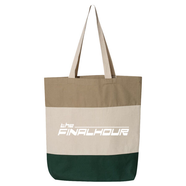 Q-Tees - 11L Tri-Color Tote - Printed Logo Thumbnail