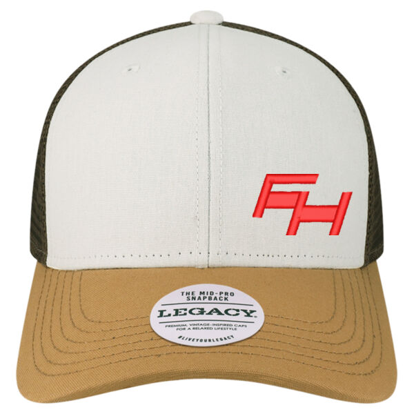 LEGACY - Mid-Pro Snapback Trucker Cap - Embroidered Logo Thumbnail