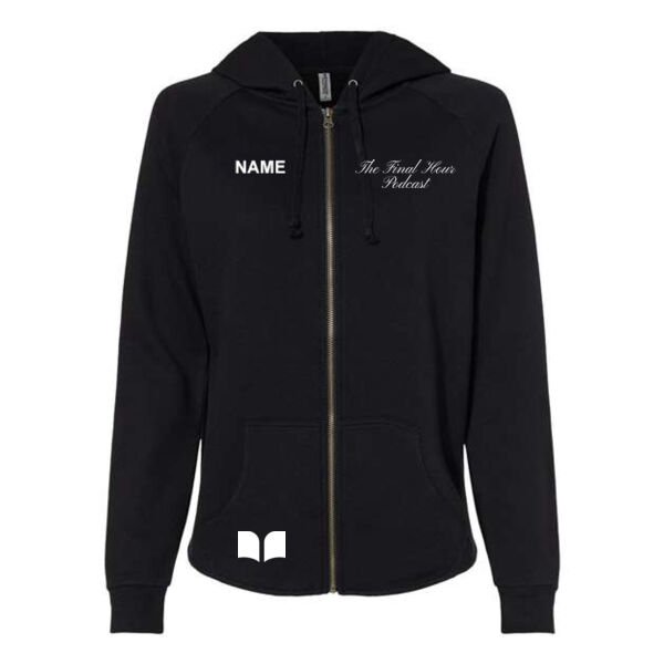 Independent Trading Co. - Women's California Wave Wash Full-Zip Hooded Sweatshirt - Embroidered & Printed Logos **Add Name for $5! ** Thumbnail