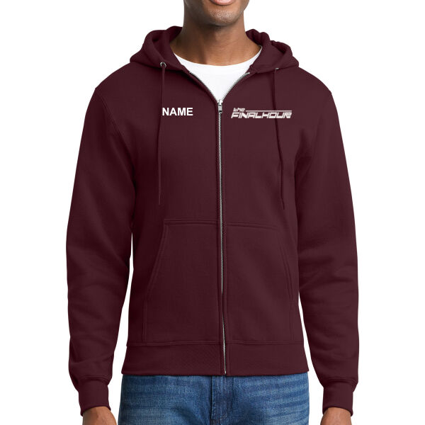 Port & Co - Core Fleece Full-Zip Hooded Sweatshirt - Embroidered & Printed Logos **Add Name for $5! ** Thumbnail