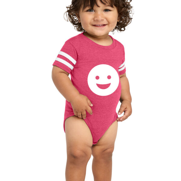 Rabbit Skins™ Infant Football Fine Jersey Bodysuit - Printed Logos Thumbnail