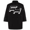 Ten Pearl Button Black Chef Coat Thumbnail