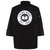 Ten Pearl Button Black Chef Coat Thumbnail