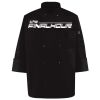Ten Pearl Button Black Chef Coat Thumbnail